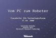 Vom PC zum Roboter
