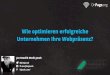 SEO: OnPage Optimierungen erfolgreicher Webseiten, Gastvortrag Uni Bayreuth 2013