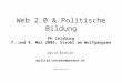 Web2.0 & Politische Bildung
