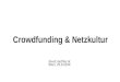 Crowdfunding & Netzkultur