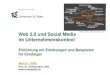 Web 2.0 und Social Media im Unternehmenskontext: Eine Einführung