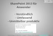 SharePoint 2013 Einführung und Anwenderschulung