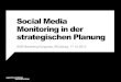 Social Media Monitoring in der strategischen Planung