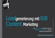 Leadgenerierung mit B2B Content Marketing