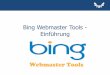 Bing Webmaster Tools - Einführung (SMX 2014)