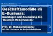 Geschäftsmodelle im E-Business - Grundlagen und Anwendung des "Business Model Canvas"