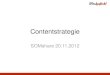 Contentstrategie - SOMshare - November 2012