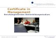 Certificate in Management / Hochschule Bremen