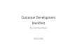 Customer Development  Manifest (Deutsch)