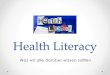 Health Literacy - Was ist das?