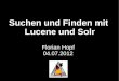 Lucene Solr talk at Java User Group Karlsruhe