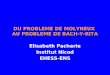 DU PROBLEME DE MOLYNEUX AU PROBLEME DE BACH-Y-RITA Elisabeth Pacherie Institut Nicod EHESS-ENS