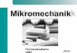 Heike Isemann Ferienakademie 2005. Was ist Mikromechanik? Grundlagen Mikrostrukturierung –Silizium-Bulk-Mikromechanik –Oberflächenmikromechanik LIGA-Verfahren