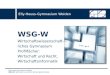 WSG-W Wirtschaftswissenschaft- liches Gymnasium Profilfächer: Wirtschaft und Recht, Wirtschaftsinformatik Elly-Heuss-Gymnasium Weiden WSG-W : Wirtschaft