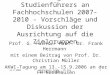 13.9.2006Hochschule Fulda - FB Angewandte Informatik 1 Planung des Studienführers an Fachhochschulen 2007-2010 - Vorschläge und Diskussion der Ausrichtung