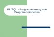 PL/SQL - Programmierung von Programmeinheiten. © Prof. T. Kudraß, HTWK Leipzig Gespeicherte Prozeduren – Eine Prozedur ist ein benannter PL/SQL Block,