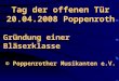 Tag der offenen Tür 20.04.2008 Poppenroth Gründung einer Bläserklasse © Poppenrother Musikanten e.V