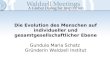 Die Evolution des Menschen auf individueller und gesamtgesellschaftlicher Ebene Gundula Maria Schatz Gründerin Waldzell Institut