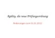 Agility, die neue Prüfungsordnung Änderungen zum 01.01.2012