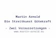 Martin Arnold Die Streitkunst Gütekraft - Zwei Voraussetzungen - 
