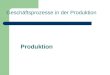 Produktion Geschäftsprozesse in der Produktion. Überblick Grundlegende Transaktionskontrollen eines Erzeugungsunternehmens in den Bereichen Produktions