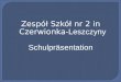 Zespół Szkół nr 2 in Czerwionka -Leszczyny Schulpräsentation