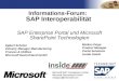 TM Microsoft SAP Competence Center Microsoft Deutschland GmbH mssapcc@microsoft.com Informations-Forum: SAP Interoperabilität SAP Enterprise Portal und