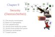 1 Security (Datensicherheit) Chapter 9 9.1 The security environment 9.2 Basics of cryptography 9.3 User authentication 9.4 Attacks from inside the system