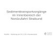 Sedimenttransportvorgänge im Innenbereich der Nordzufahrt Stralsund MorWin – Workshop am 30.11.00 in Warnemünde