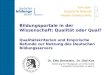 Bildungsportale in der Wissenschaft: Qualität oder Qual? Qualitätskriterien und Empirische Befunde zur Nutzung des Deutschen Bildungsservers Konzepte