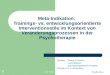 13.07.2006Natallia Boes 1 Meta-Indikation: Trainings- vs. entwicklungsorientierte Interventionsstile im Kontext von Veränderungsprozessen in der Psychotherapie