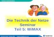Presentation Title Kontron Communications Technik der Netze – Seminar 2006Stephan.Rupp@Kontron.com Seite 1 Die Technik der Netze Seminar Teil 5: WiMAX