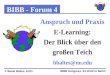 BIBB Kongress, 24.10.02 in Berlin © Beate Baltes, Ed.D. BIBB - Forum 4 E-Learning: Der Blick über den großen Teich Anspruch und Praxis bbaltes@nu.edu