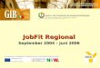 G.I.B. - Gesellschaft für innovative Beschäftigungsförderung mbH JobFit Regional September 2004 – Juni 2006