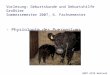 Vorlesung: Geburtskunde und Geburtshilfe Großtier Sommersemester 2007, 6. Fachsemester - Physiologie des Puerperiums 2007 AGTK Wehrend
