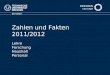 Der Kanzler Zahlen und Fakten 2011/2012 Lehre Forschung Haushalt Personal