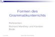 Karsten Bode, Richard Manthey 9. Juni 2010 Formen des Grammatikunterrichts Referenten: Richard Manthey und Karsten Bode