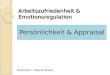 Arbeitszufriedenheit & Emotionsregulation Persönlichkeit & Appraisal Referentin: Helena Drews