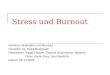 Stress und Burnout Seminar: Motivation und Burnout Dozentin: Dr. Petra Buchwald Referenten: Siegrid Mayer, Romina Hülsenbeck, Melanie Peter, Aaron Krey,