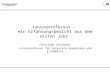 Juniorprofessur – ein Erfahrungsbericht aus dem ersten Jahr Christoph Lattemann Juniorprofessur für Corporate Governance und E-Commerce