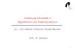 1 Vorlesung Informatik 2 Algorithmen und Datenstrukturen (21 - AVL-Bäume: Entfernen, Bruder-Bäume) Prof. Th. Ottmann