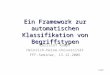 1/27 Ein Framework zur automatischen Klassifikation von Begriffstypen Christof Rumpf Heinrich-Heine-Universität FFF-Seminar, 13.12.2006