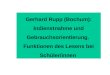 Gerhard Rupp (Bochum): Indienstnahme und Gebrauchsorientierung. Funktionen des Lesens bei Schüler/innen