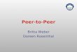 Peer-to-Peer Britta Weber Doreen Rosenthal. P2P & Napster 2 Inhalt 1.Motivation 2.Was ist Peer-to-Peer? 3.Vorteile 4.P2P-Architekturmodelle und Probleme