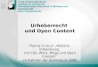Urheberrecht und Open Content Thema im Kurs Website-Entwicklung mit CSS, Wikis, Blogs und Open Content im Rahmen der Sommeruni 2005 Freie Universität Berlin