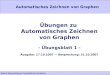 Martin Böhmer/Dennis Treder/Marina Schwacke Automatisches Zeichnen von Graphen Übungen zu Automatisches Zeichnen von Graphen - Übungsblatt 1 - Ausgabe: