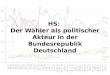 HS: Der Wähler als politischer Akteur in der Bundesrepublik Deutschland
