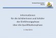 Emsland-Gymnasium Rheine Informationen für die Schülerinnen und Schüler der Einführungsphase über die Qualifikationsphase 3. Mai 2011