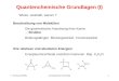 7. Vorlesung SS09Computational Chemistry1 Quantenchemische Grundlagen (I) Wieso, weshalb, warum ? Beschreibung von Molekülen Die geometrische Anordnung