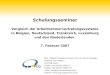 Schulungsseminar 7. Februar, Seite 1 Schulungsseminar Vergleich der Arbeitnehmervertretungssysteme in Belgien, Deutschland, Frankreich, Luxemburg und den